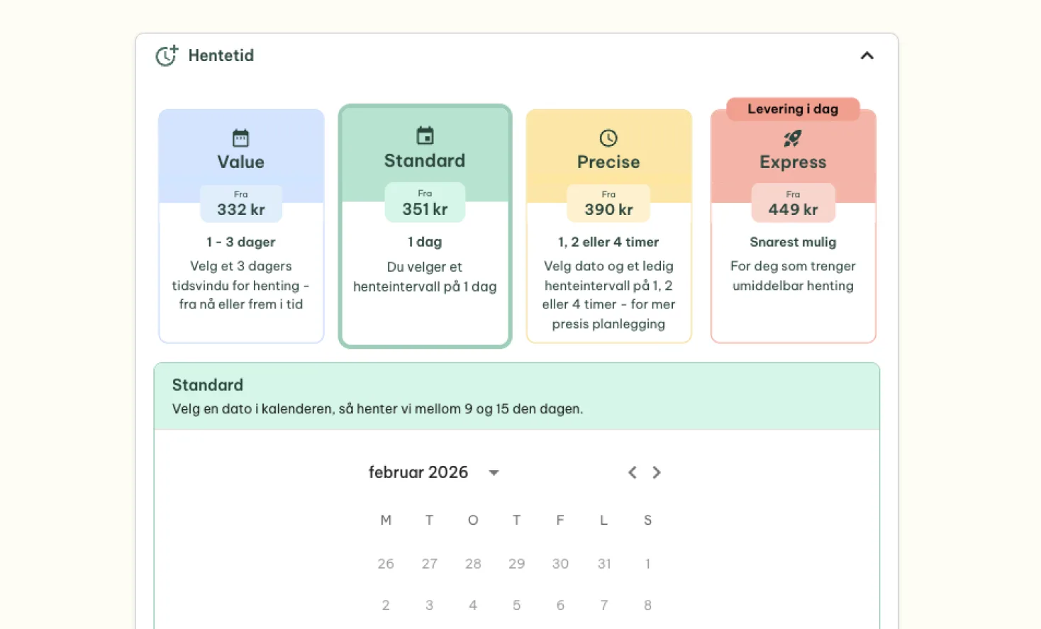 Gire booking, choose pickup time slot and date